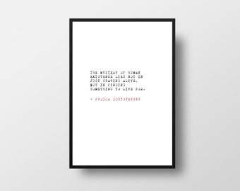 Dostoyevsky Quote Print, Crime and Punishment, Literary Art