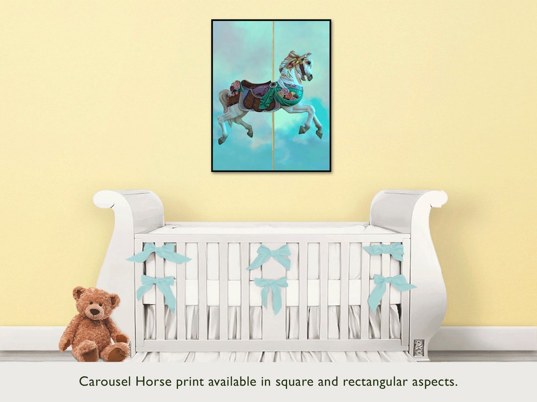 Carousel Horse Wall Art Digital Download Nursery Art Print Etsy