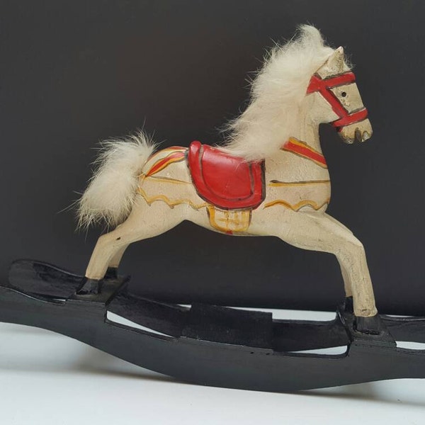 Sale - 20% off - Vintage Wooden Rocking Horse - Toy