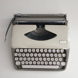 Adler Tippa Typewriter - Vintage Typewriter - gray typewriter