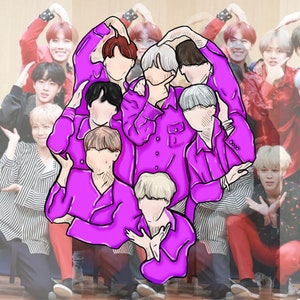 BTS Stickers | OT7 | Bangtan | KPOP | Fan Art | Matte Stickers | Decals