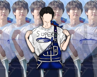 BTS Jin | Matte Sticker | BTS Fan art | Kpop