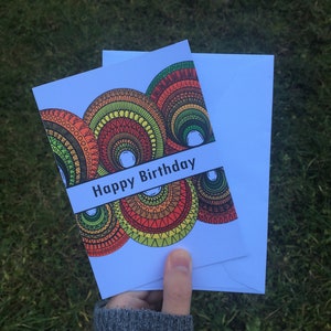 Verjaardagskaart | A6 | Cadeau | Originele illustratie | Handgemaakt | Wenskaarten