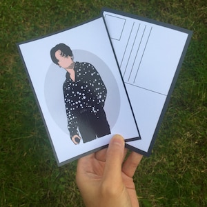Impression de carte postale A6 | Illustration originale | Jungkook | Fan art BTS | Fan art KPOP