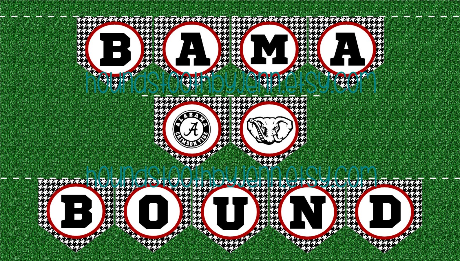 University of Alabama BAMA BOUND Printable Banner | Etsy
