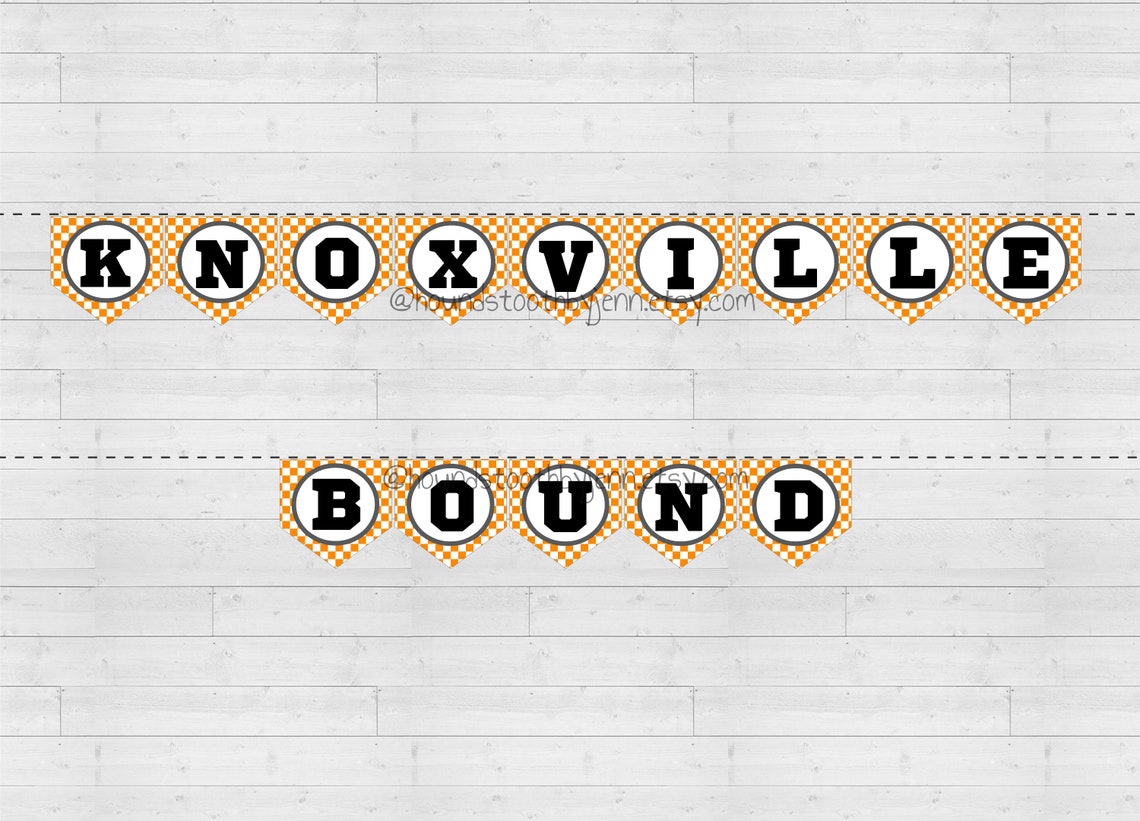 KNOXVILLE BOUND Banner Printable Makeyourown Diy Orange Etsy Ireland