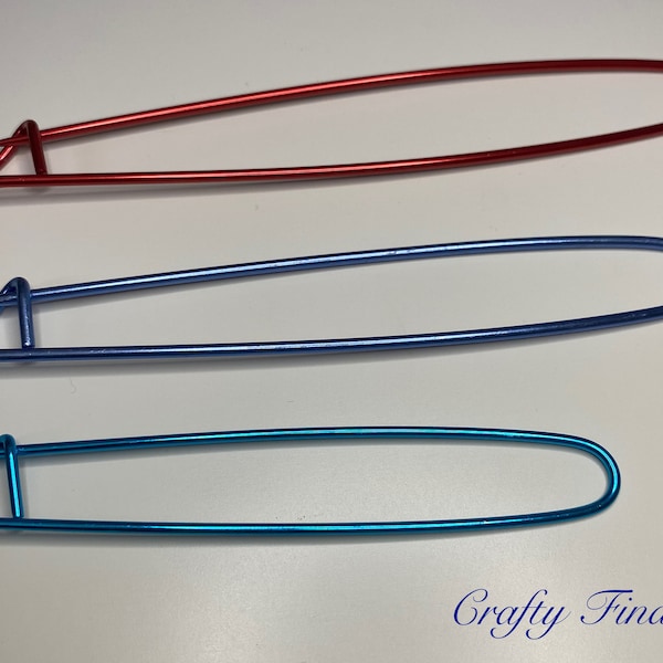 Large red, Medium blue and Small aqua Stitch Holders, safety pins, knitting/notions, crochet. 3 sizes available.