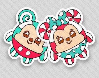 Fan Art de Mickey et Minnie en train de grignoter des bonbons (fichiers numériques)