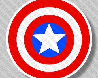 Fanart Cap America Shield : fichiers numériques prêts pour la gravure (JPG/PNG/SVG)