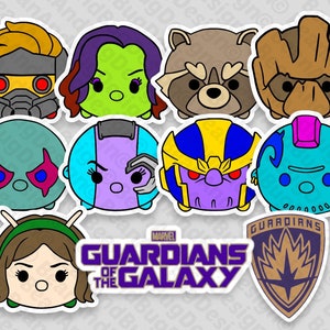 FanArt Guardians Of The Galaxy Tsum Tsums Cricut-Ready JPG/PNG/SVG Digital Files MegaPack