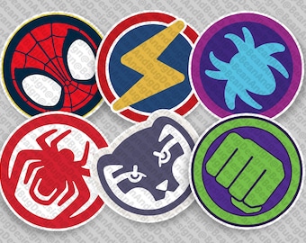 Spidey and Friends Shields : fichiers numériques prêts pour la critique (JPG/PNG/SVG)