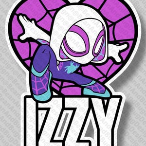 FanArt Nome Personalizado Pink Love That Ghost Spider Gwen Stacy! Pacote de Arquivos Digitais JPG/PNG/SVG Prontos para Cricut