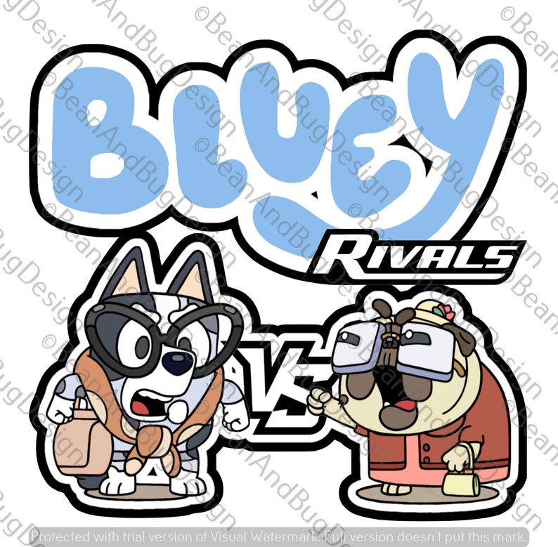 Fanart Bluey Rivals Granny Mobile Muffin Vs Old Pug granny Etsy
