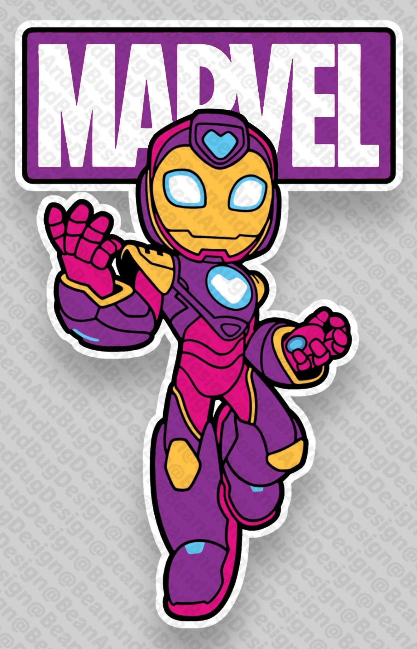 Iron Heart Fan Art: Iron Man & Friends, Cricut-ready (digital