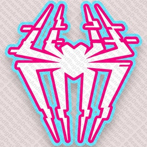 Pacote de arquivos digitais JPG/PNG/SVG FanArt Ghost Spider Gwen Glitch Cricut-Ready