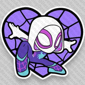 FanArt Purple Love That Ghost Spider Gwen Stacy! Pacote de arquivos digitais JPG/PNG/SVG prontos para Cricut