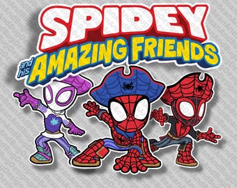 Fichiers Spidey Pirate Friends prêts pour la découpe (JPG/PNG/SVG)