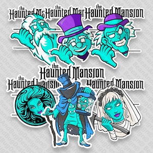 FanArt The Haunted Mansion Character Bundle Cricut-Ready JPG / PNG / SVG Digitale Dateien
