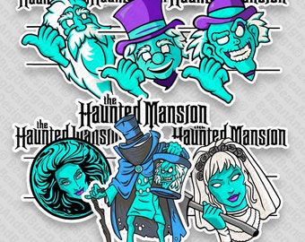 Distribution commerciale Lot de personnages FanArt The Haunted Mansion, fichiers numériques JPG/PNG/SVG prêts pour la critique