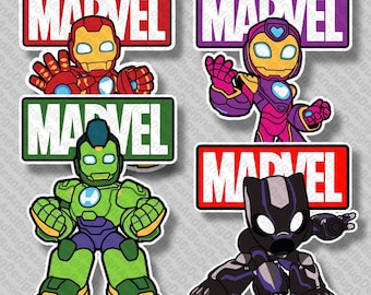 Iron Man & Friends Digital Files: Cricut, SVG, PNG, JPG (Personal Use Only)