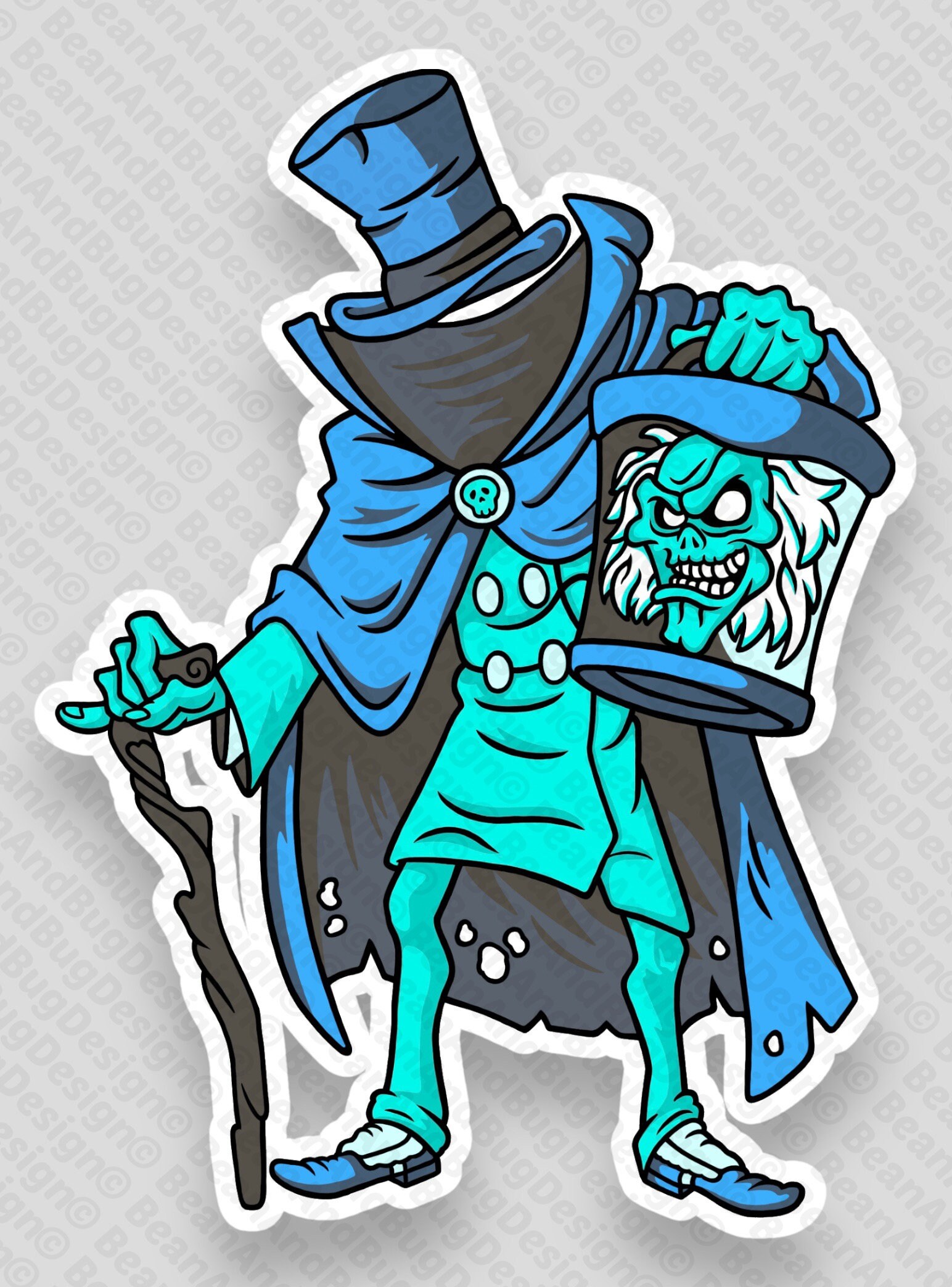 Fanart Hatbox Ghost Haunted Mansion Cricutready PNG/SVG Digital Files