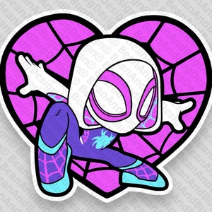 FanArt Pink Love That Ghost Spider Gwen Stacy! Pacote de arquivos digitais JPG/PNG/SVG prontos para Cricut
