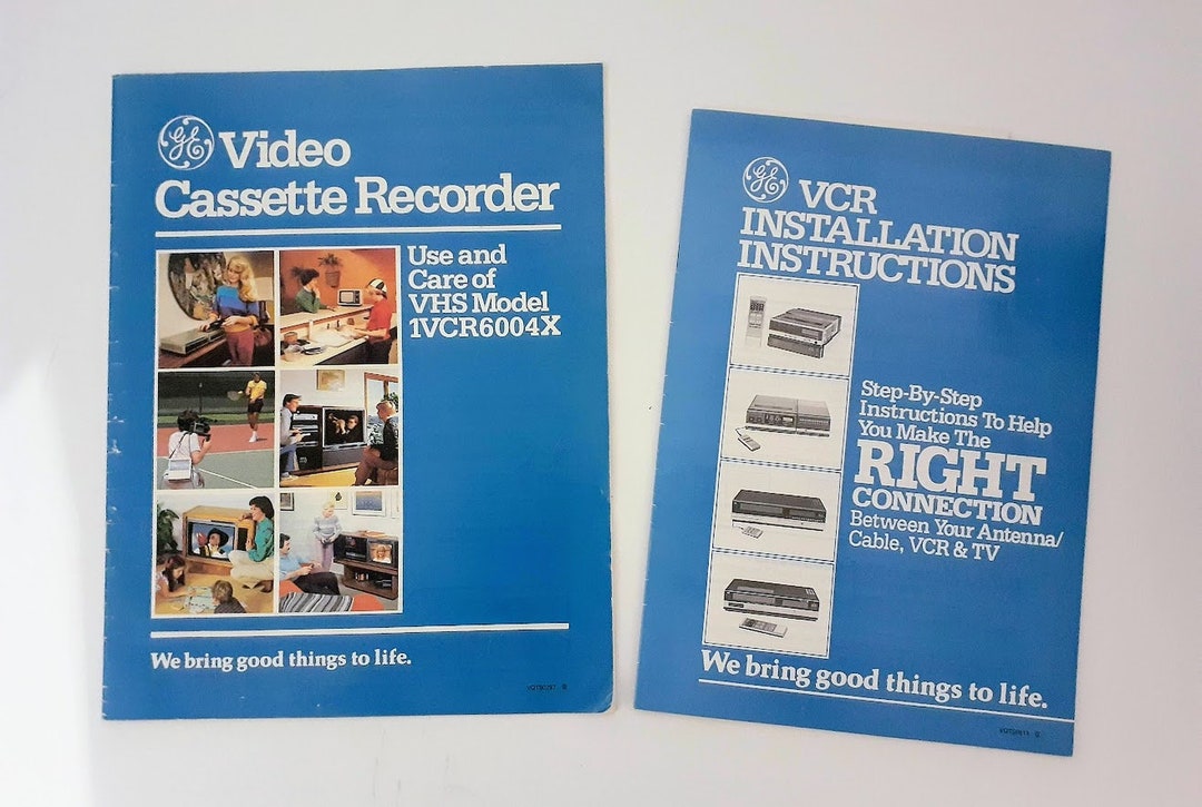 GE VCR Model 1VCR6004X User Manual & Installation Instructions Etsy