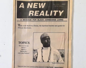 A New Reality Magazine - A Message For Black Conscious Living - Boolowa Deena