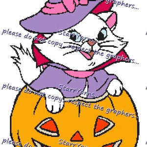 Halloween Cat Crochet Graphgan Pattern