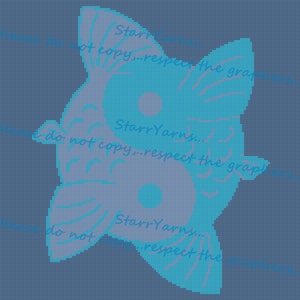 Yin Yang Fish Crochet Graph Pattern