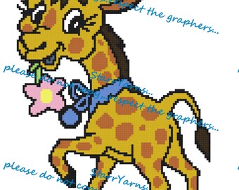 Baby Giraffe Crochet Graph Pattern