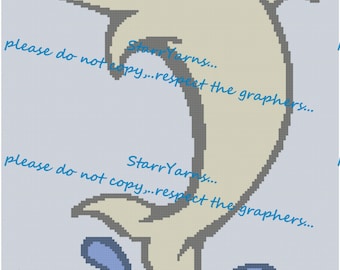 Dolphins Splash Crochet Graph Pattern