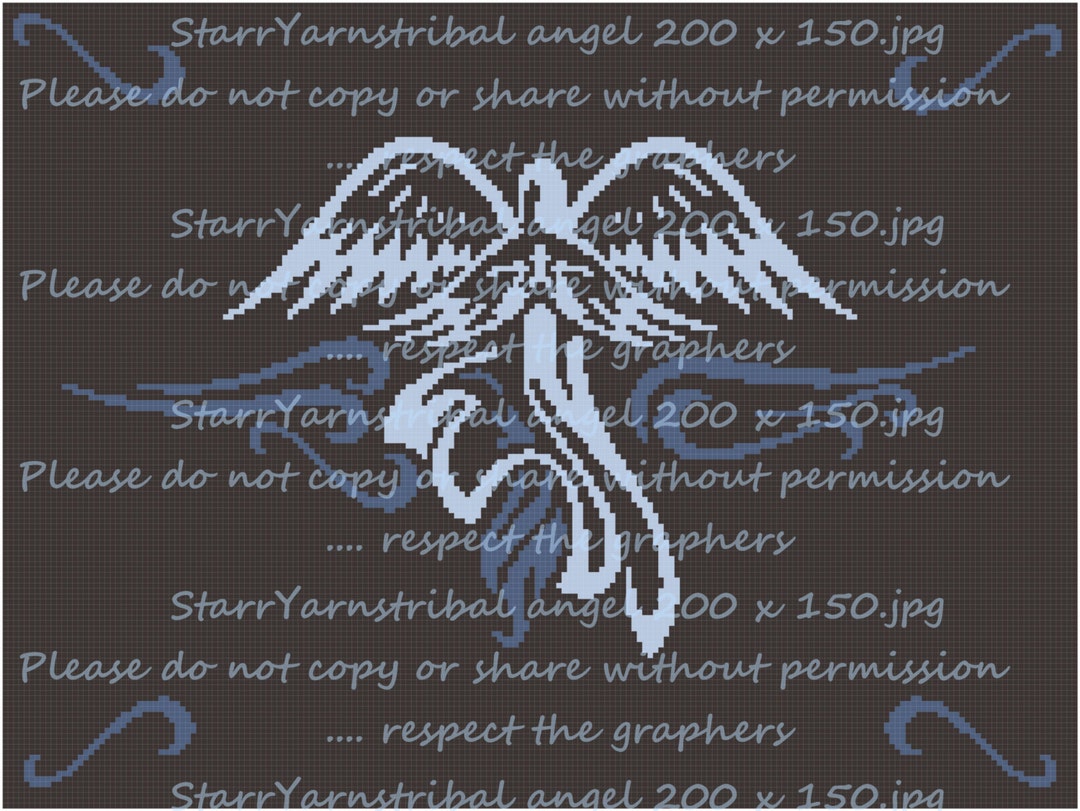 Tribal Angel Crochet Graph Pattern - Etsy