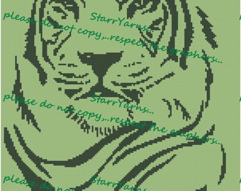 Tribal Tiger Crochet Graph Pattern