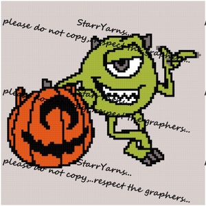 Halloween Monsters Crochet Graph Pattern
