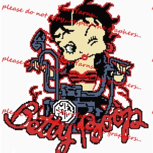 Biker Chick Crochet Graph Pattern