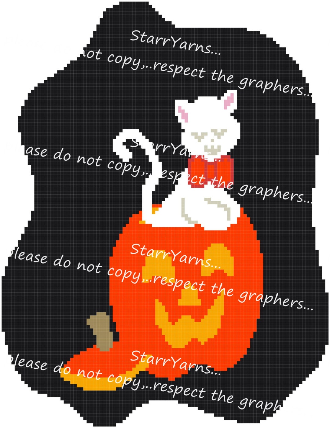 Halloween Crochet Graph Pattern - Etsy