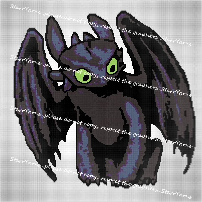 Dragon Crochet Graph Pattern | Etsy