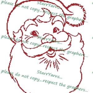 Weihnachtsmann häkeln Graph Muster