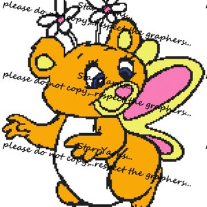 Inspired by Butterbear Crochet Graph pattern