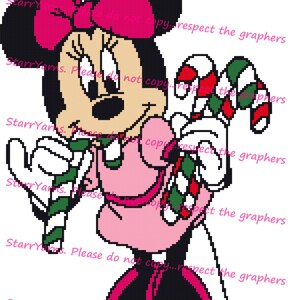 Candy Cane Treat Crochet Graph Blanket Pattern