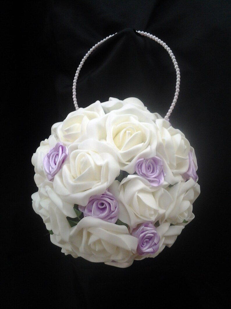Flower Kissing Ball lilac Flower Girl Kissing Ball Wedding Etsy