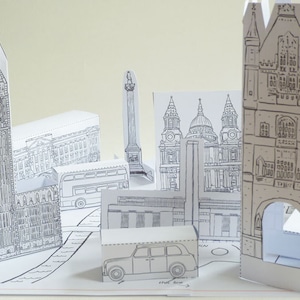 LONDON, Digital Download , template download, print and make