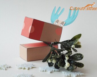 Rudolf, download, print and make your own finger puppet