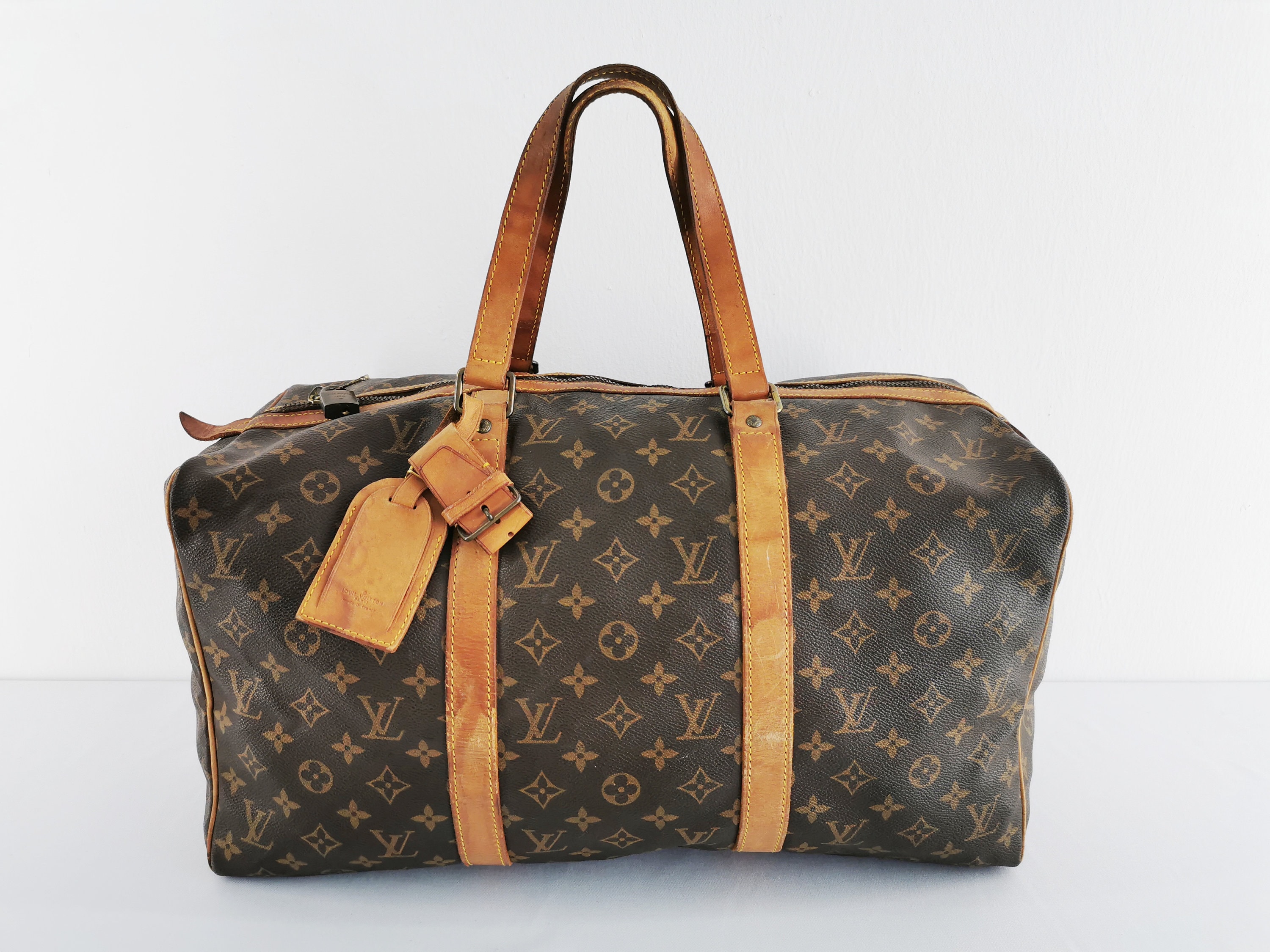 Louis+Vuitton+Speedy+Duffle+35+Toledo+Blue+Leather for sale online