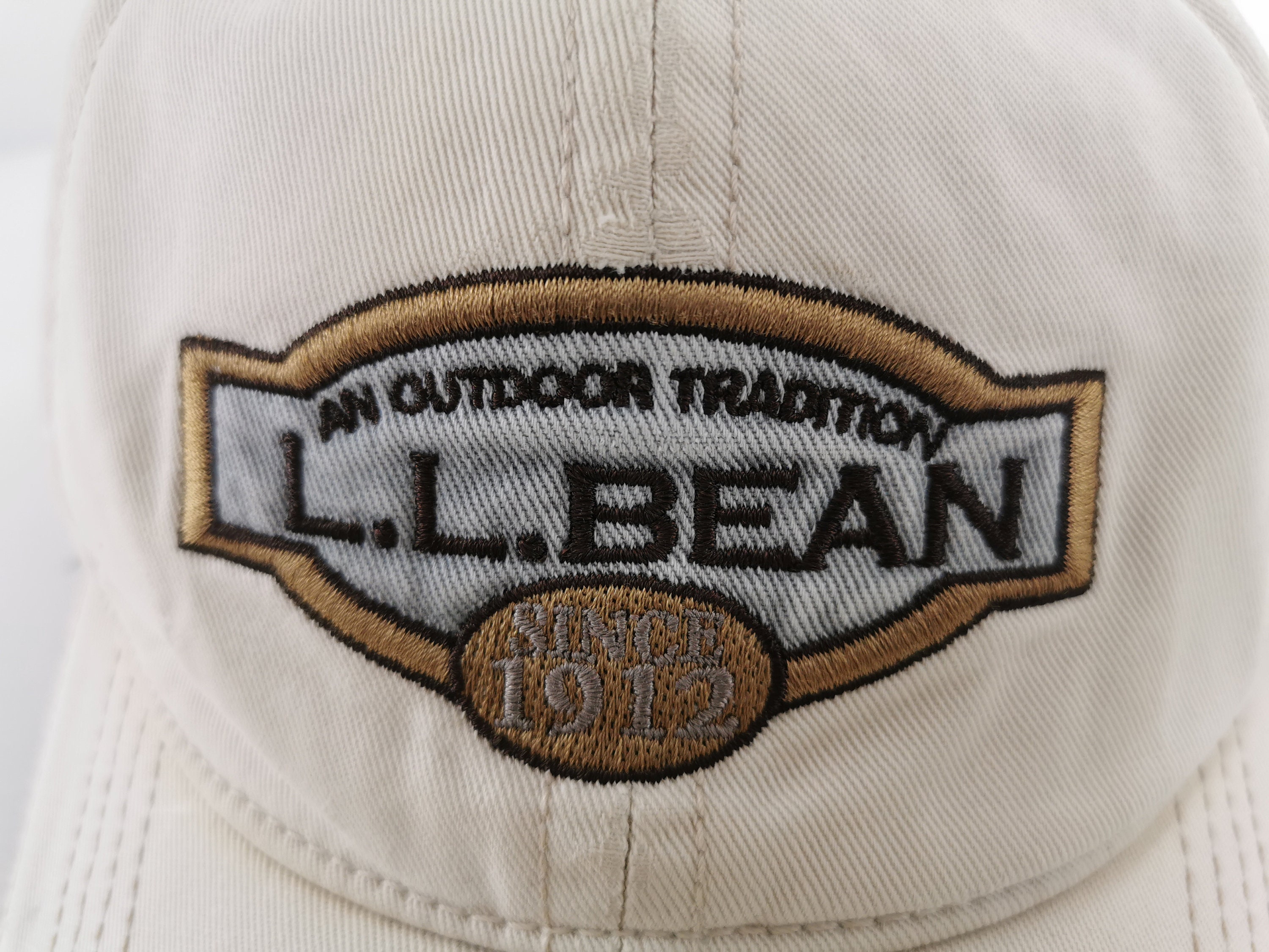 Vintage LL Bean Long Brim 4 Panel Cap Green Hat Cap Fishing