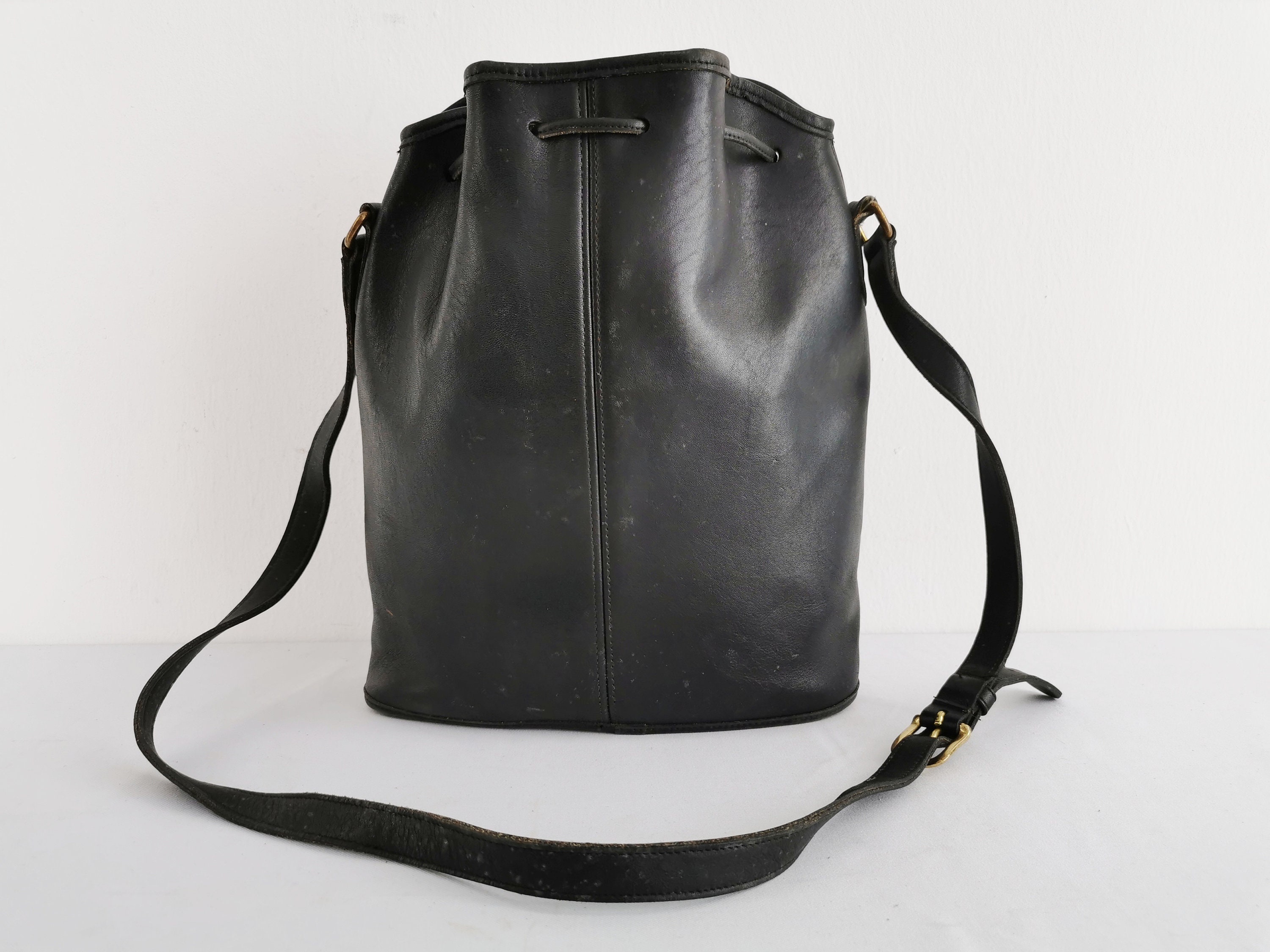 Coach Bag Vintage Authentic Coach Black Leather Shoulder Bag | Etsy