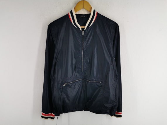 A.P.C. Jacket Vintage 90s A.P.C. Windbreaker Jacket Size M Etsy