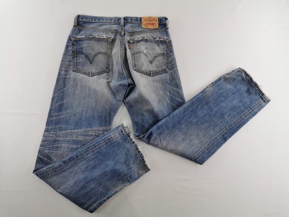 Levis 501 Jeans Distressed Size 32 Levis Denim Pan