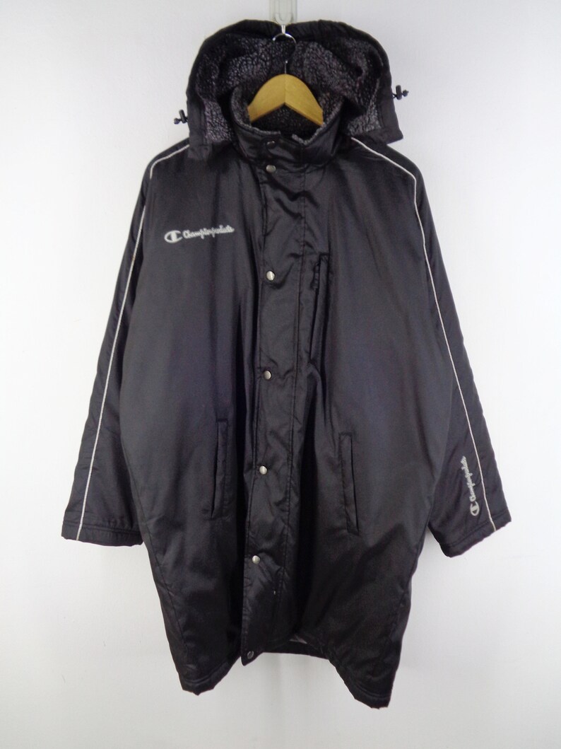 Champion Jacket Vintage Size Jaspo M Champion Windbreaker Vintage Champion Logo Hoodie Long Windbreaker Winter Jacket Size XL